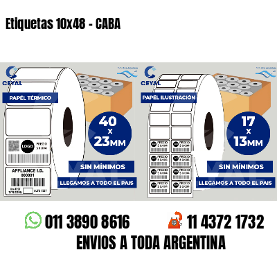 Etiquetas 10x48 - CABA