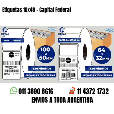 Etiquetas 10x48 - Capital Federal