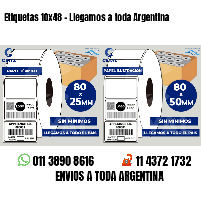 Etiquetas 10x48 - Llegamos a toda Argentina
