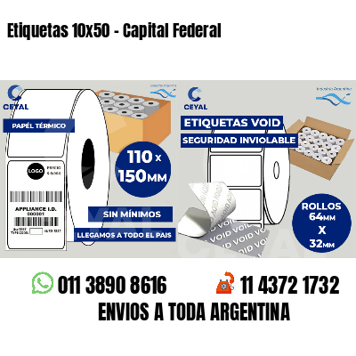 Etiquetas 10x50 - Capital Federal