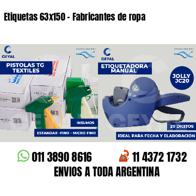 Etiquetas 63x150 - Fabricantes de ropa