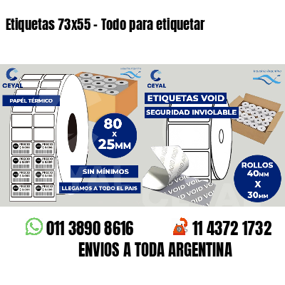 Etiquetas 73x55 - Todo para etiquetar
