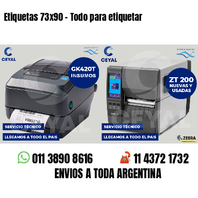 Etiquetas 73x90 - Todo para etiquetar