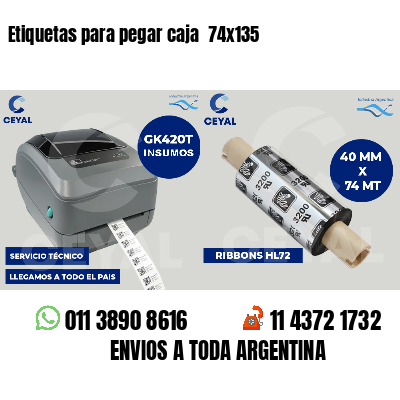 Etiquetas para pegar caja  74x135