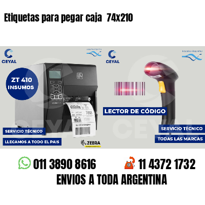 Etiquetas para pegar caja  74x210
