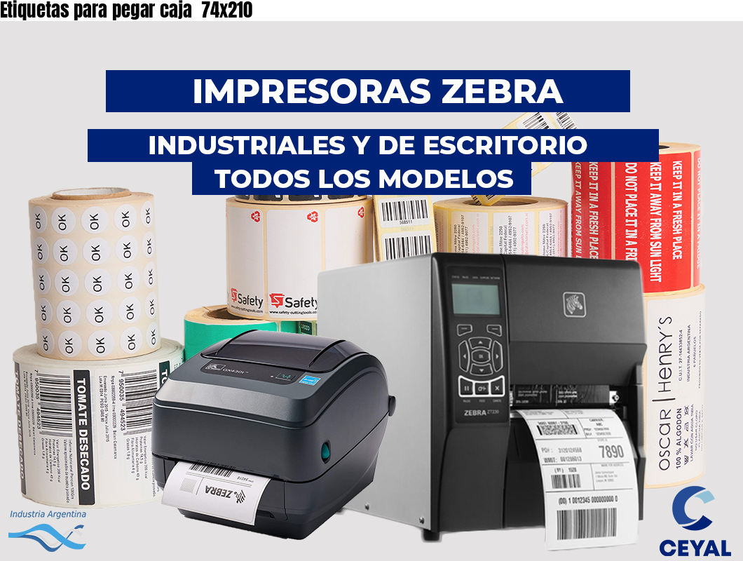 Etiquetas para pegar caja  74x210