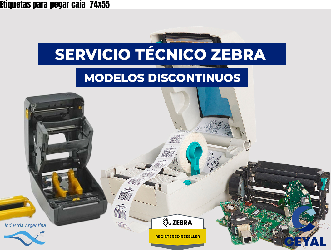 Etiquetas para pegar caja  74x55