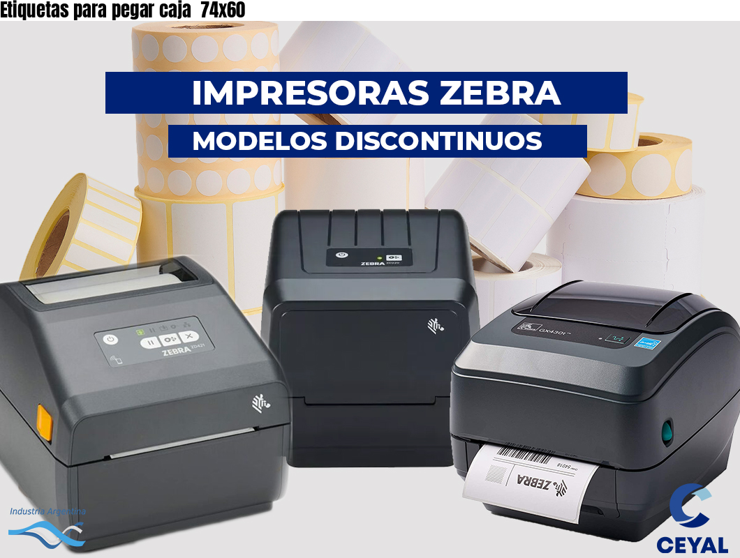 Etiquetas para pegar caja  74x60