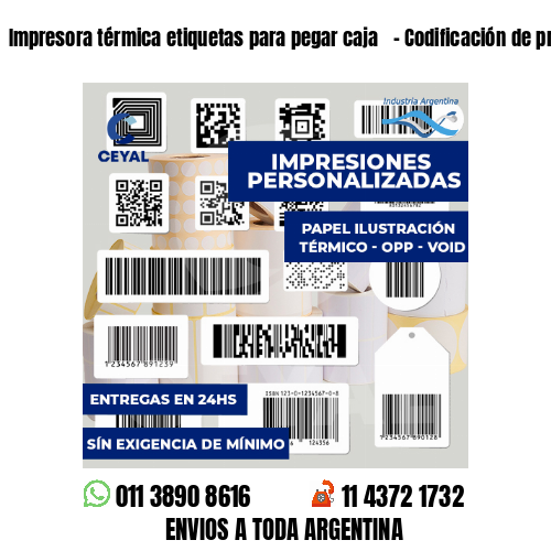 Impresora térmica etiquetas para pegar caja   - Codificación de prendas