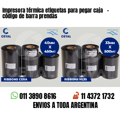 Impresora térmica etiquetas para pegar caja - código de barra prendas