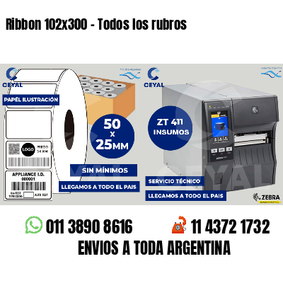 Ribbon 102x300 - Todos los rubros