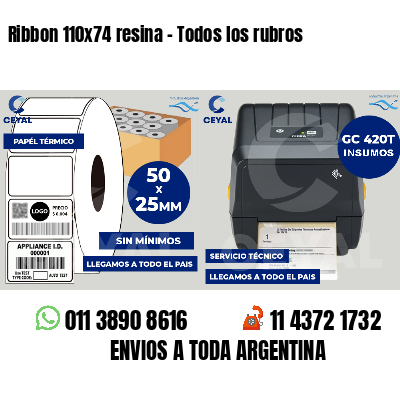 Ribbon 110x74 resina - Todos los rubros