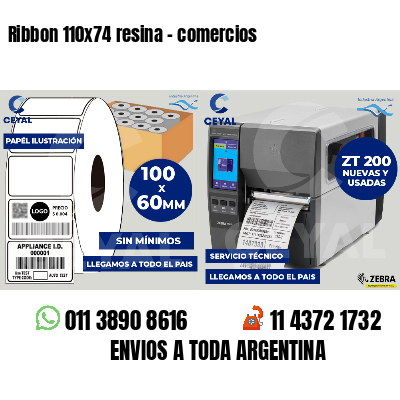 Ribbon 110x74 resina - comercios