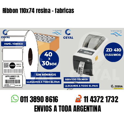 Ribbon 110x74 resina - fabricas