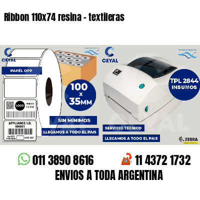 Ribbon 110x74 resina - textileras