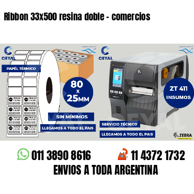 Ribbon 33x500 resina doble - comercios