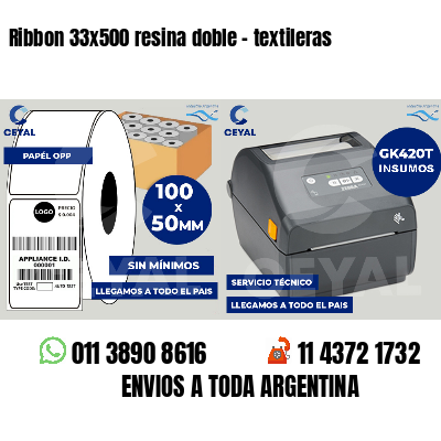 Ribbon 33x500 resina doble - textileras