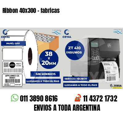 Ribbon 40x300 - fabricas
