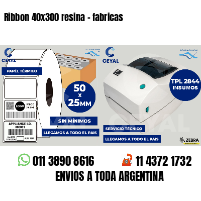 Ribbon 40x300 resina - fabricas