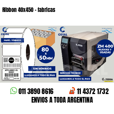Ribbon 40x450 - fabricas