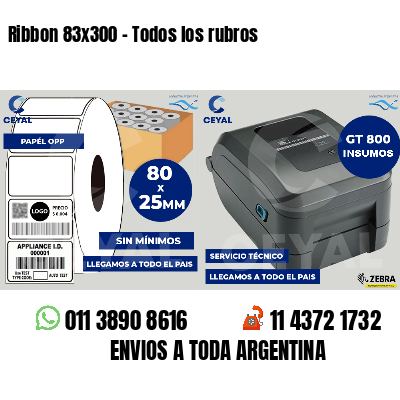 Ribbon 83x300 - Todos los rubros