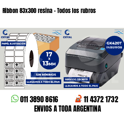 Ribbon 83x300 resina - Todos los rubros