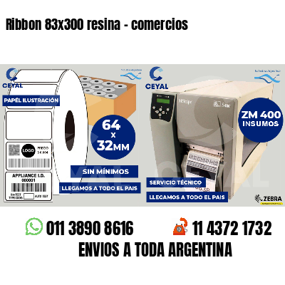 Ribbon 83x300 resina - comercios