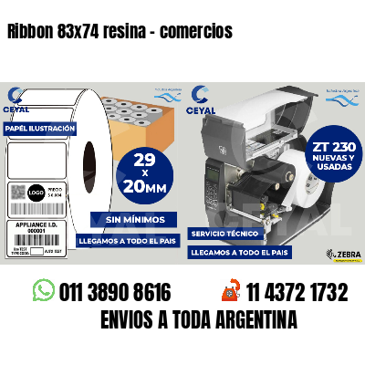 Ribbon 83x74 resina - comercios