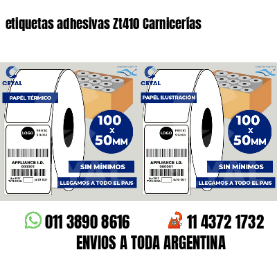 etiquetas adhesivas Zt410 Carnicerías