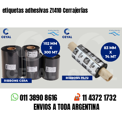 etiquetas adhesivas Zt410 Cerrajerías