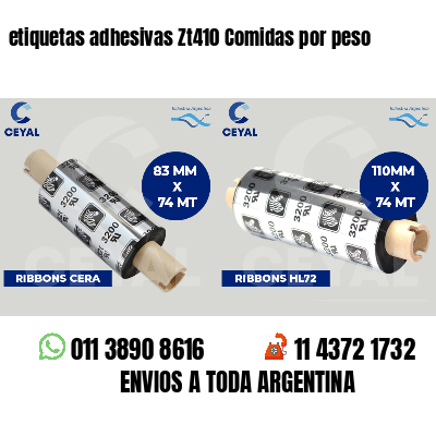 etiquetas adhesivas Zt410 Comidas por peso