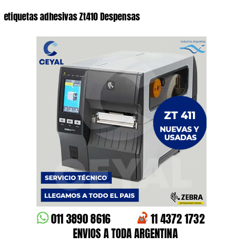etiquetas adhesivas Zt410 Despensas