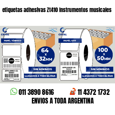etiquetas adhesivas Zt410 Instrumentos musicales
