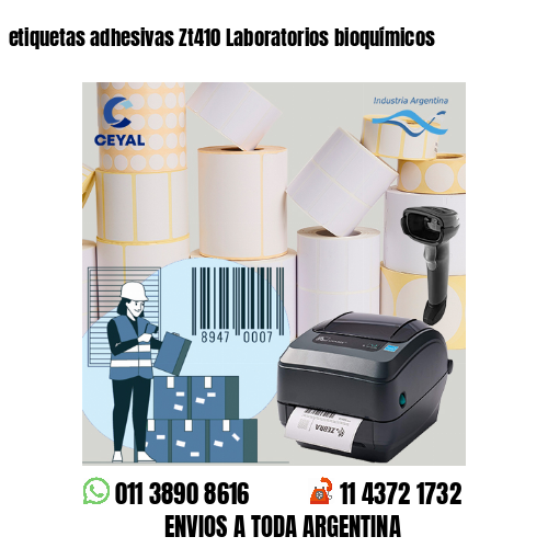 etiquetas adhesivas Zt410 Laboratorios bioquímicos