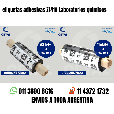 etiquetas adhesivas Zt410 Laboratorios químicos