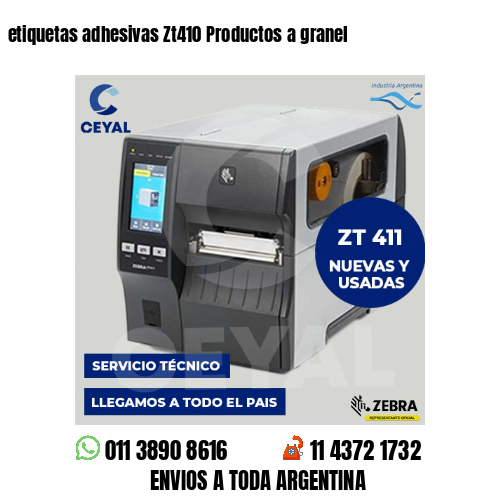 etiquetas adhesivas Zt410 Productos a granel