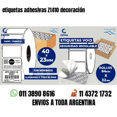 etiquetas adhesivas Zt410 decoración