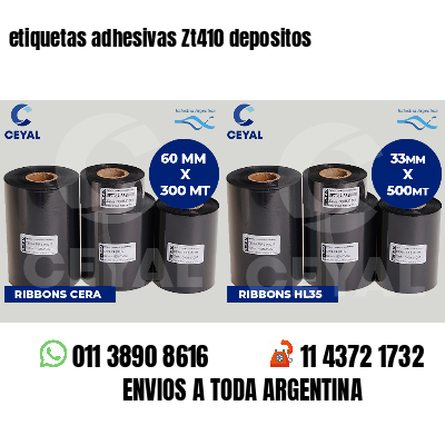 etiquetas adhesivas Zt410 depositos