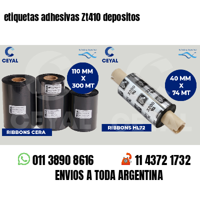 etiquetas adhesivas Zt410 depositos