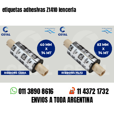 etiquetas adhesivas Zt410 lenceria