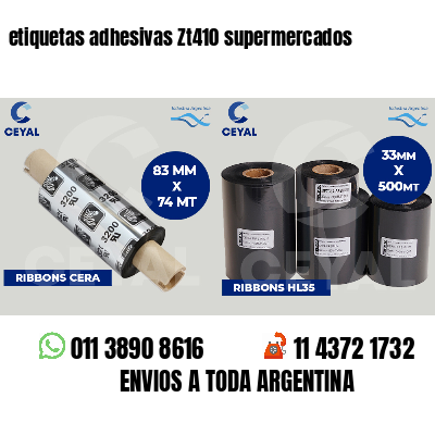 etiquetas adhesivas Zt410 supermercados