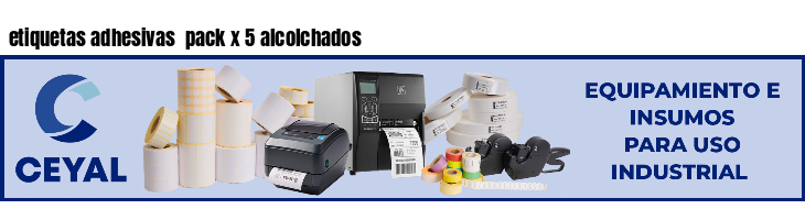 etiquetas adhesivas  pack x 5 alcolchados