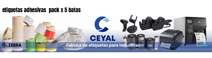 etiquetas adhesivas  pack x 5 batas