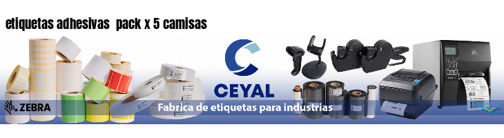 etiquetas adhesivas pack x 5 camisas
