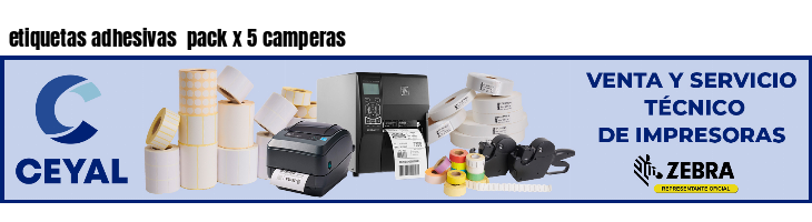 etiquetas adhesivas  pack x 5 camperas
