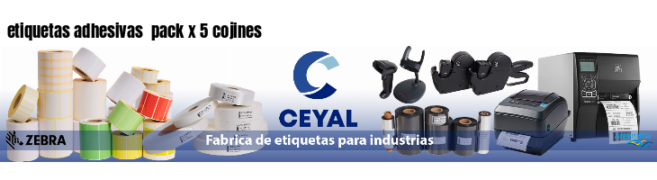 etiquetas adhesivas  pack x 5 cojines