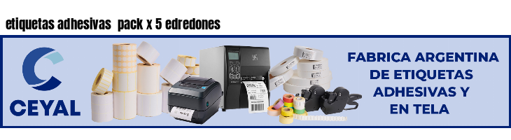 etiquetas adhesivas  pack x 5 edredones