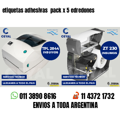 etiquetas adhesivas pack x 5 edredones