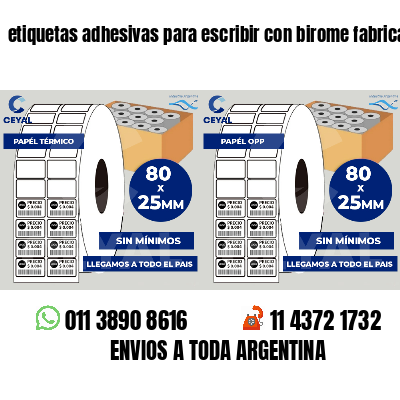 etiquetas adhesivas para escribir con birome fabricas