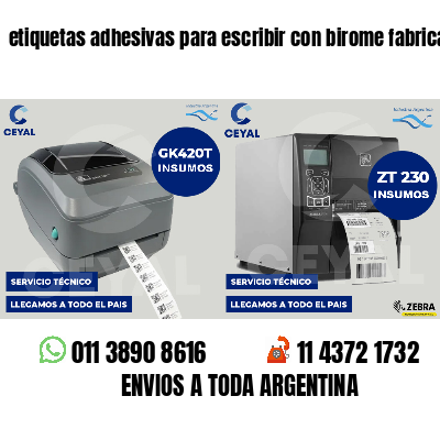 etiquetas adhesivas para escribir con birome fabricas